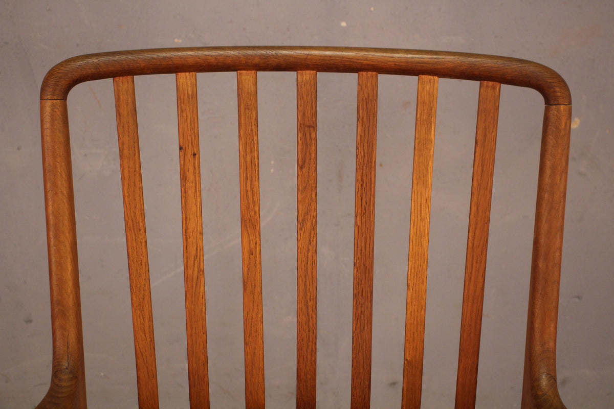 Svend Åge Madsen Teak & Black Leather Armchair