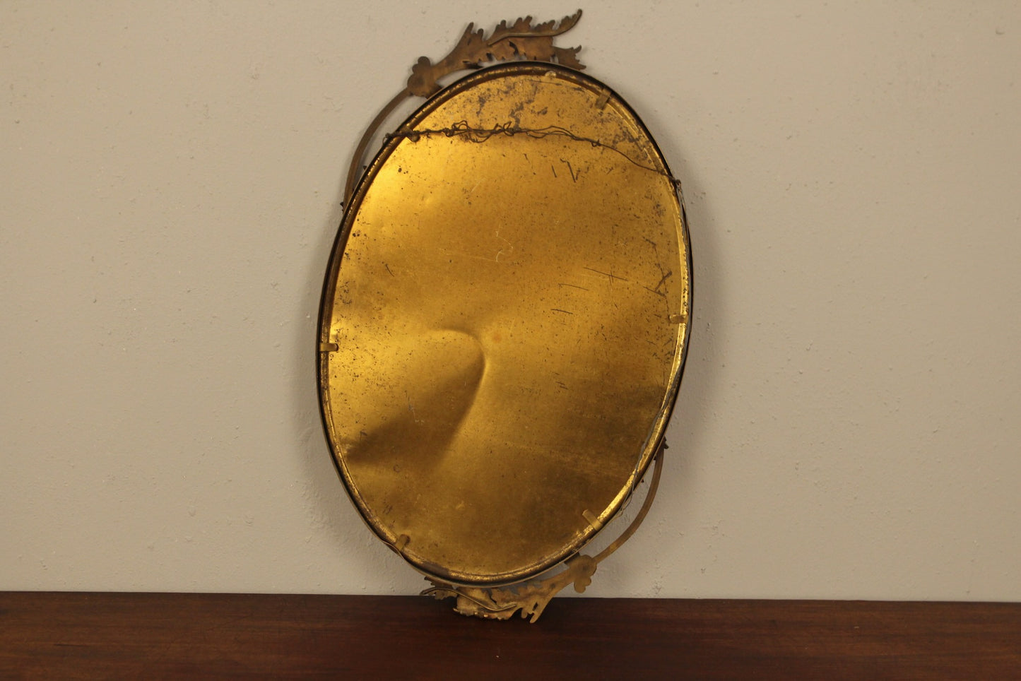 Oval Gold Nouveau Mirror