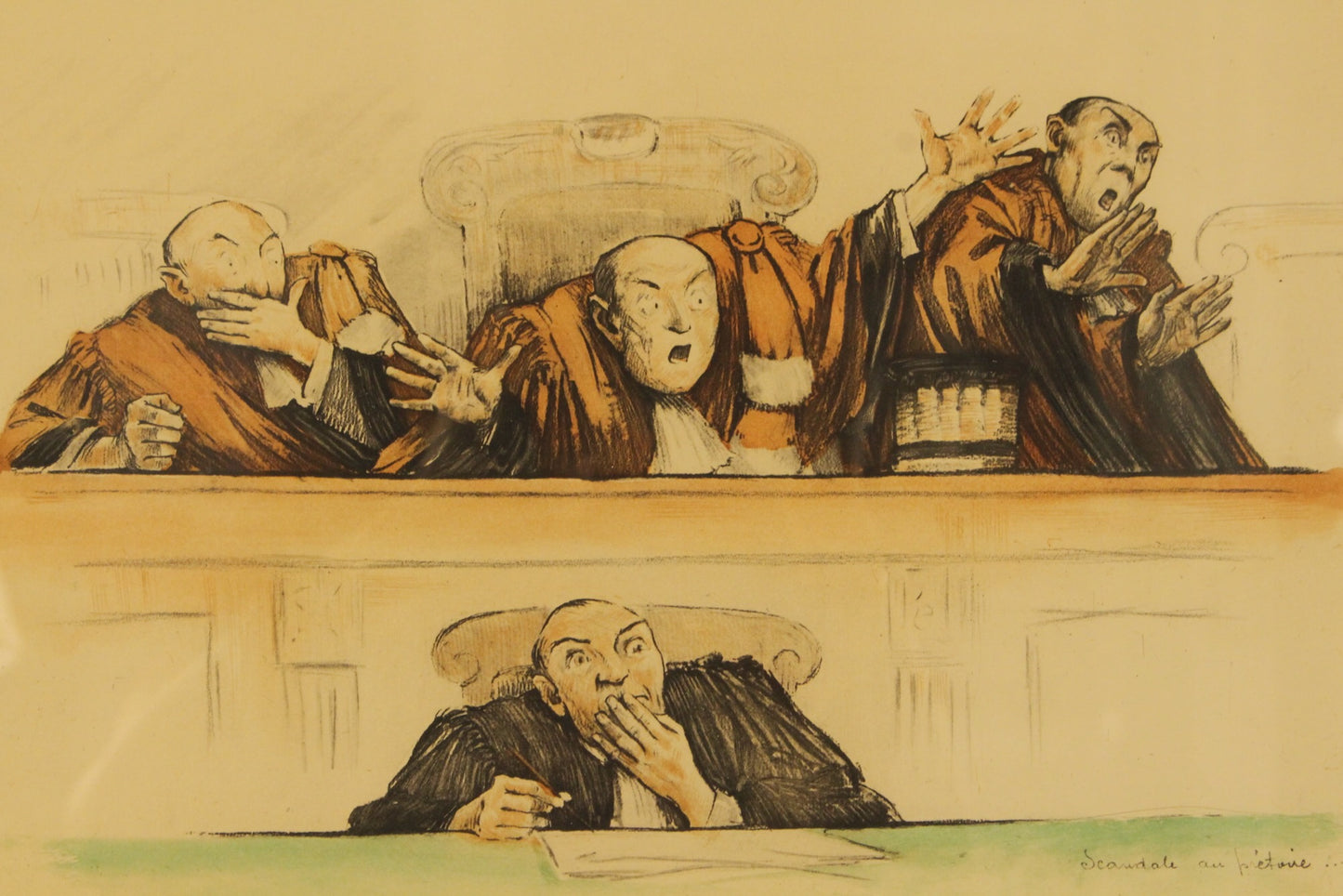 "Scandal in the Courtroom" Illustration
