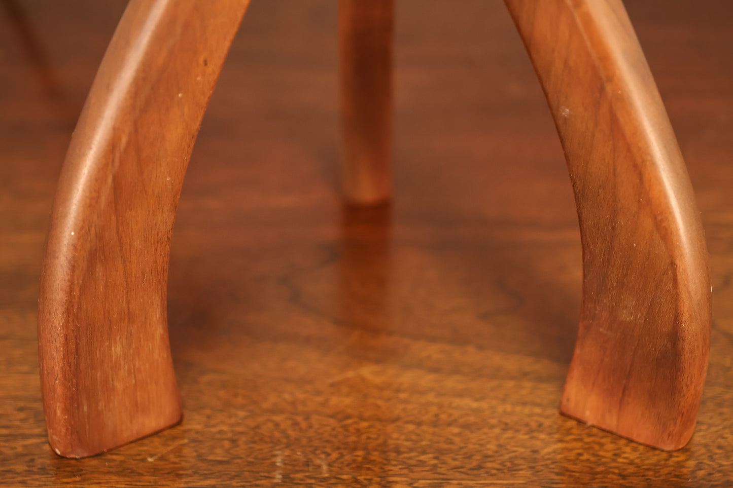 Mid Century Walnut Hourglass Table Lamp