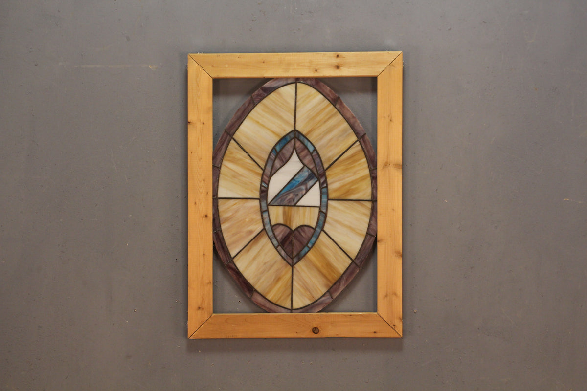 Framed Stained Glass Panel