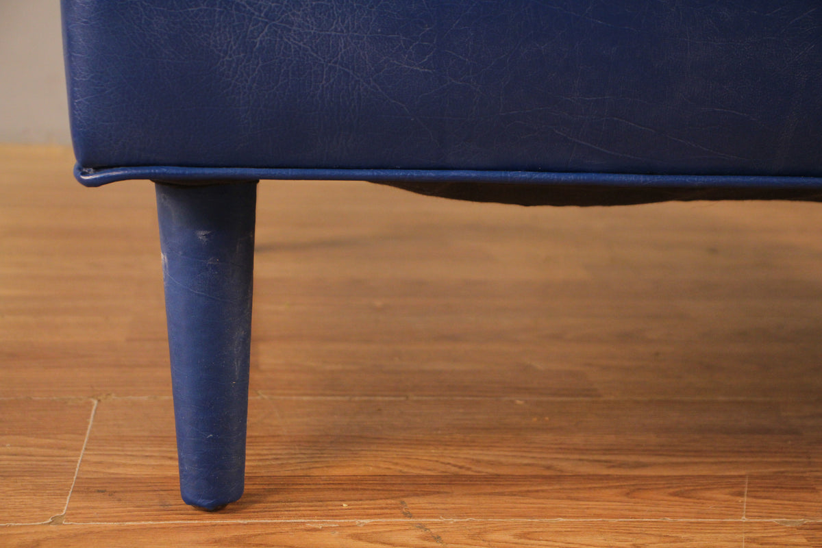 Mid Century Cobalt Vinyl Club Chair - ONLINE ONLY