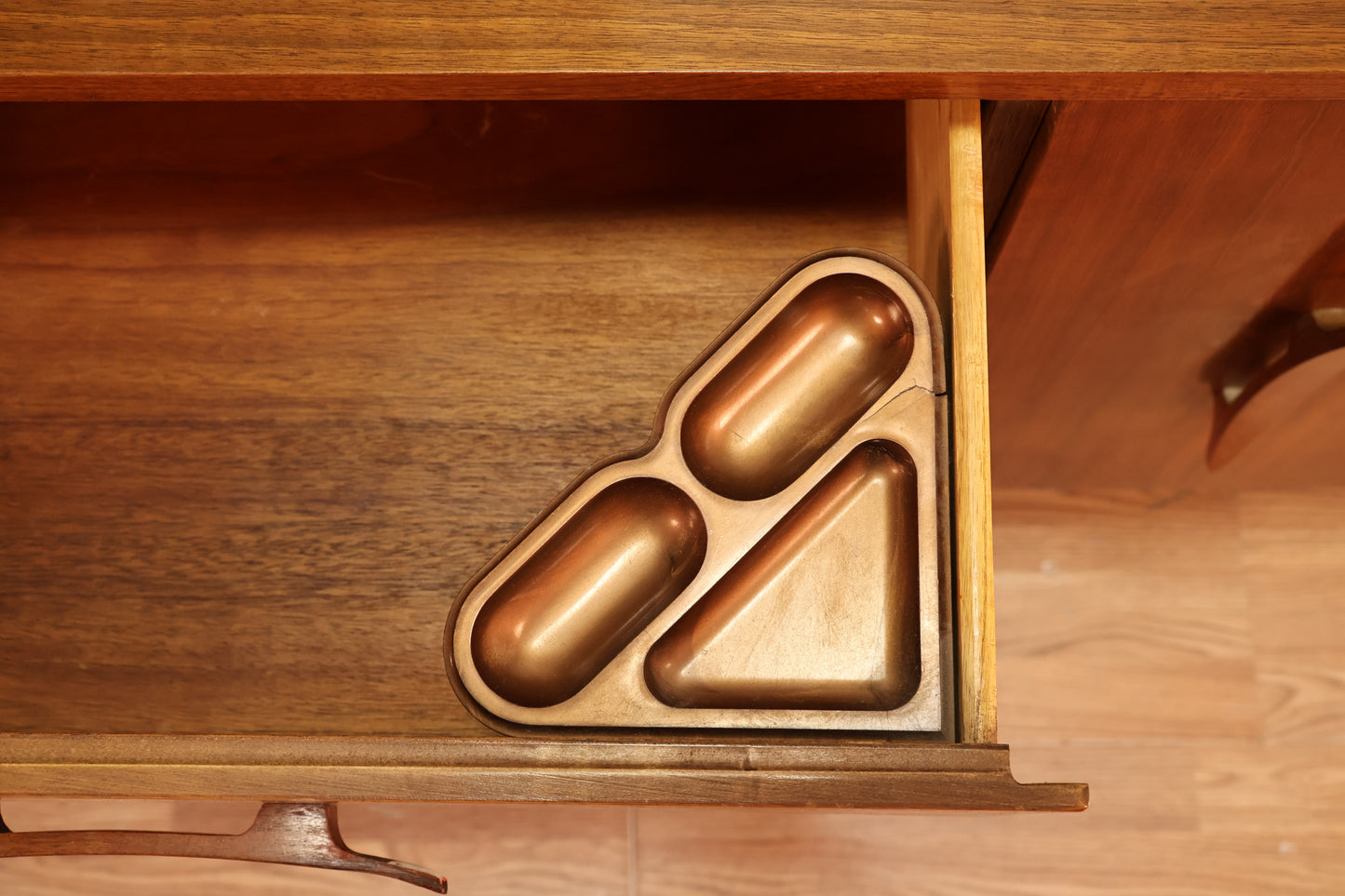 Large Sculptural Walnut 9-Drawer Credenza