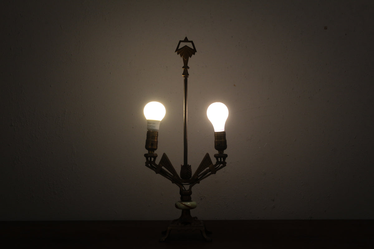 Art Deco Bronze Table Lamp