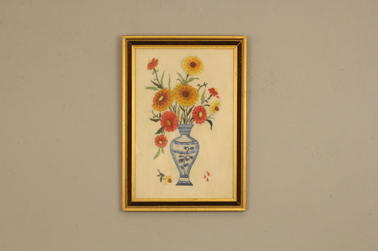 Floral Bouquet Embroidered Art