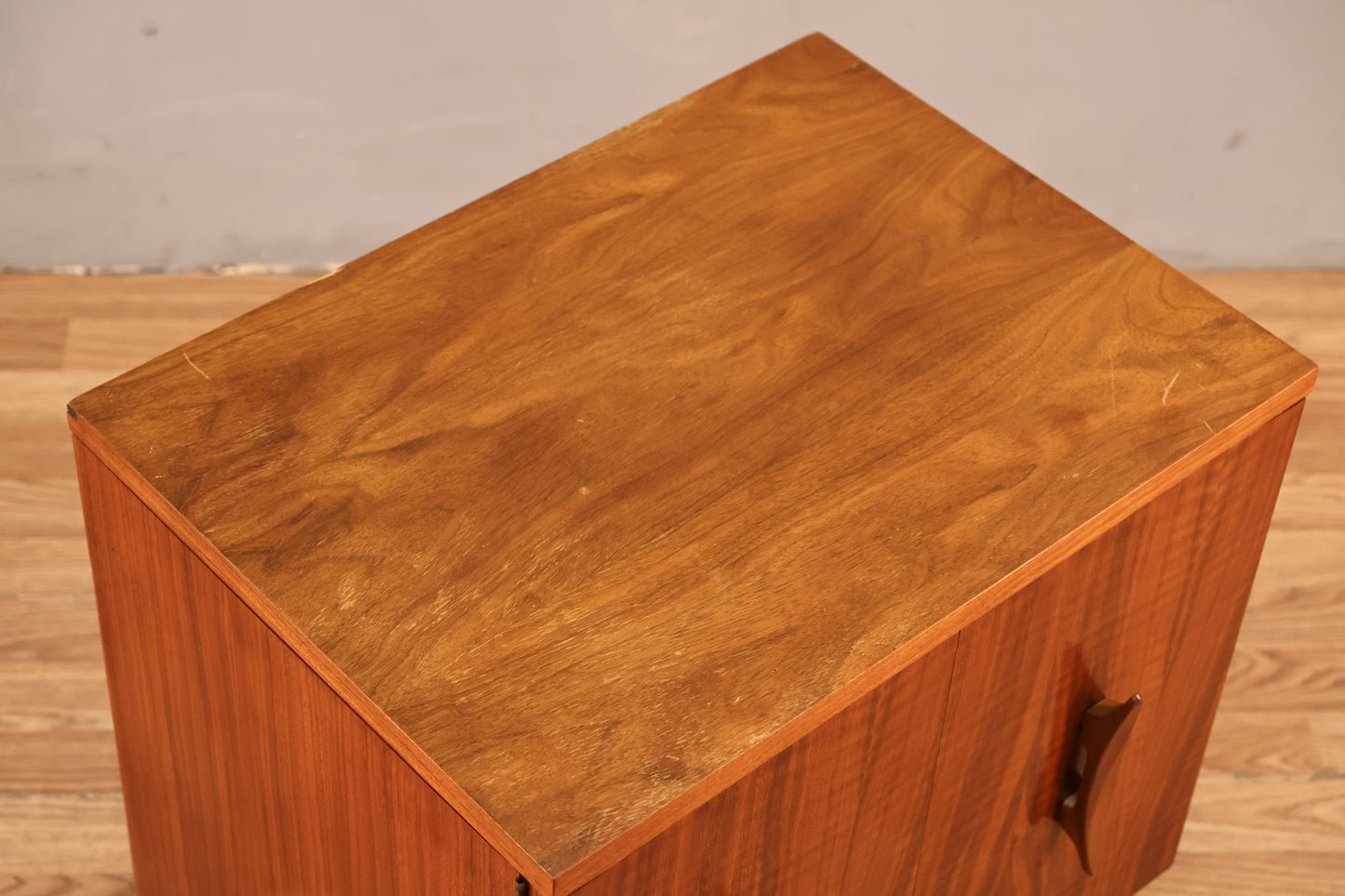 Sculptural Walnut 2-Door Nightstand