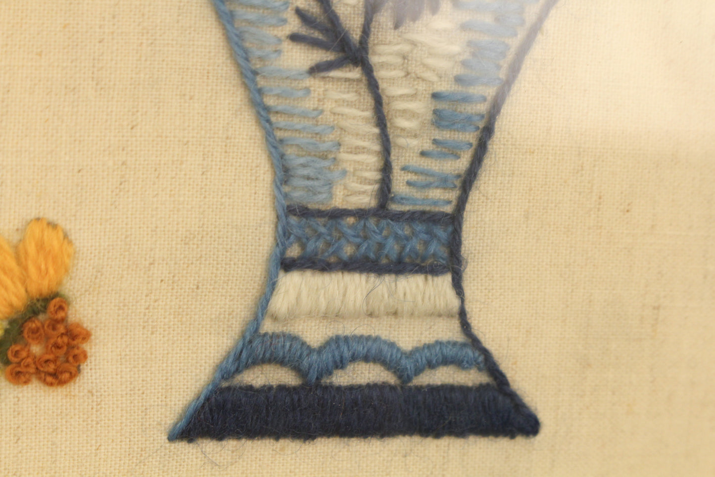 Floral Bouquet Embroidered Art