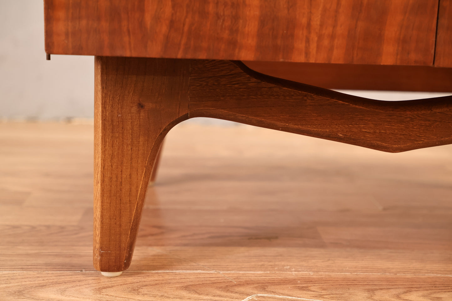Sculptural Walnut 2-Door Nightstand