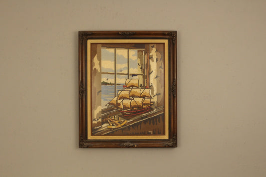 "Captain's Quarters" Needlepoint Art