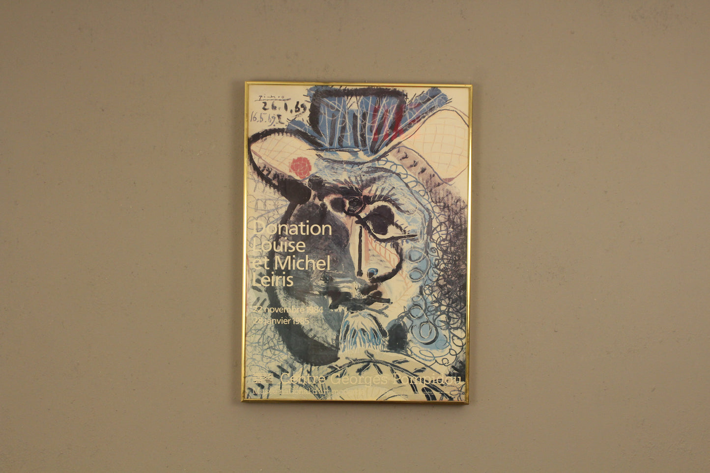 "Bust of a Man with a Hat" Pablo Picasso Museum Poster