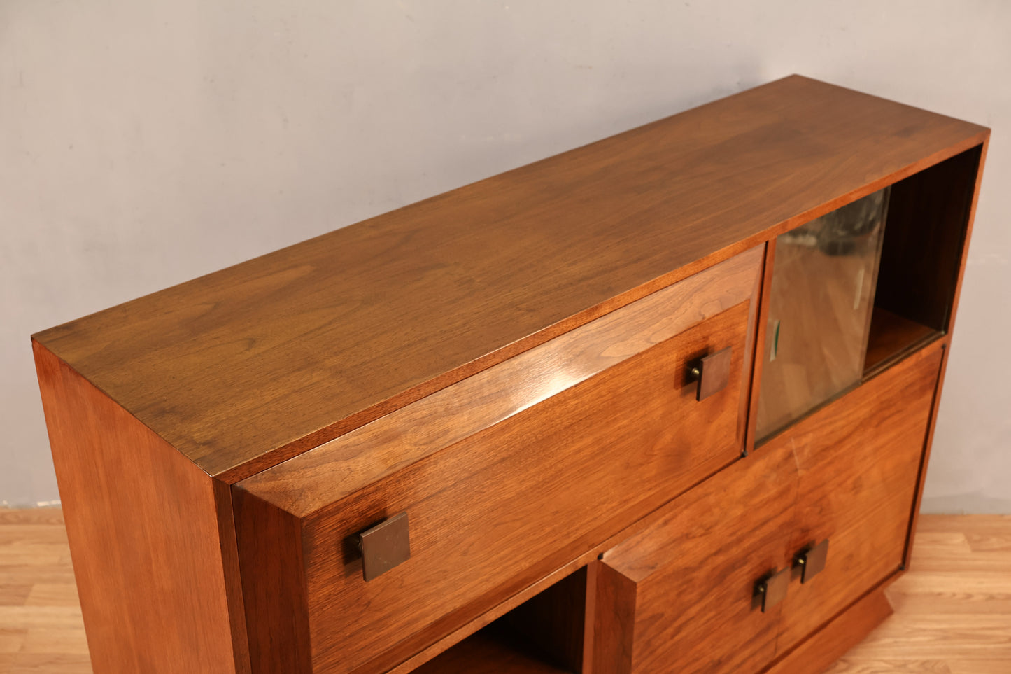 Luxe Mid Century Bar Wall Unit