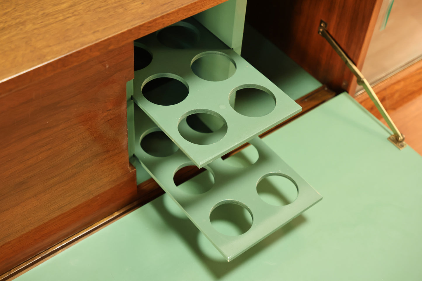 Luxe Mid Century Bar Wall Unit
