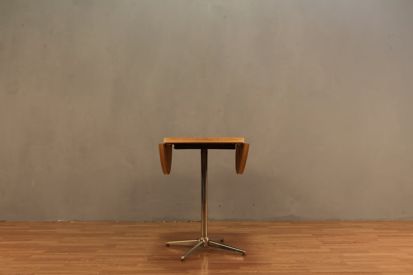 Compact Blonde Laminate Drop-Leaf Kitchen Table