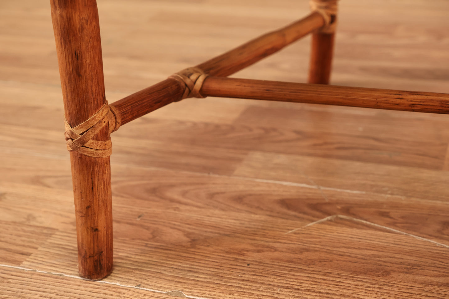 McGuire "Cracked Ice" Rattan & Cane Armchair