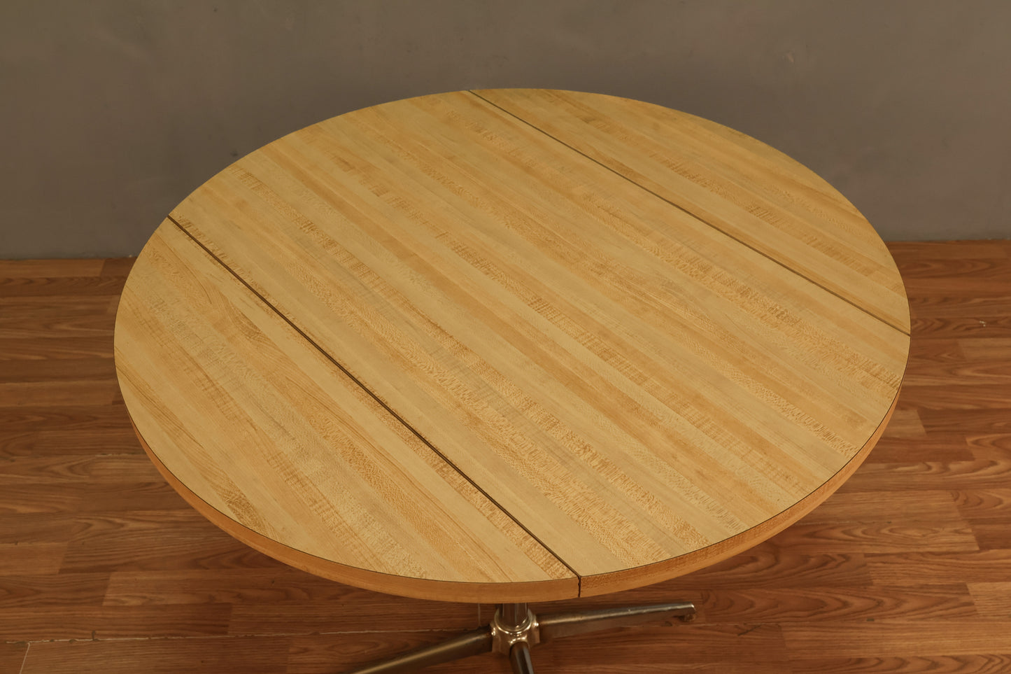 Compact Blonde Laminate Drop-Leaf Kitchen Table