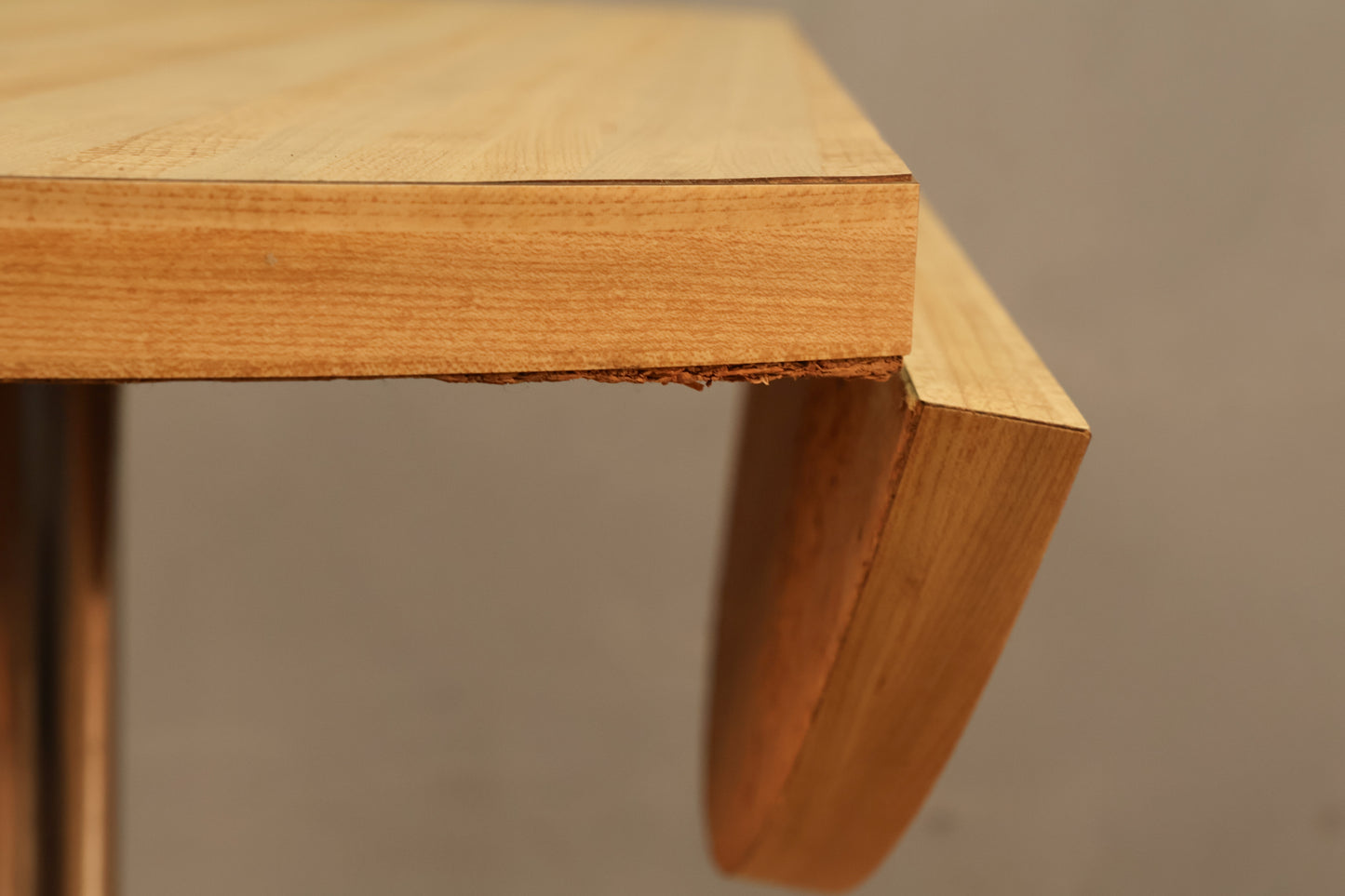 Compact Blonde Laminate Drop-Leaf Kitchen Table