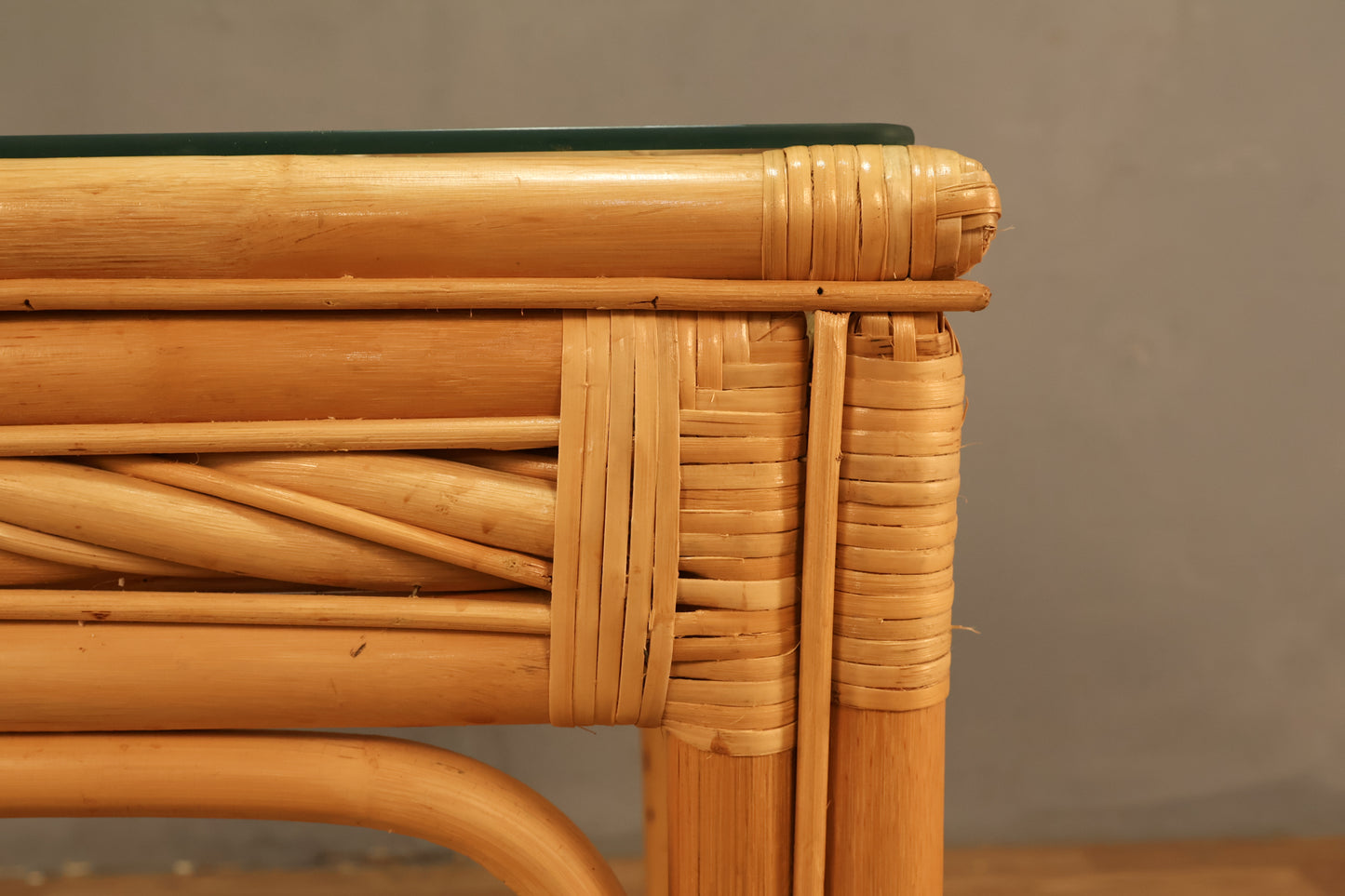 Bamboo & Glass End Table - ONLINE ONLY