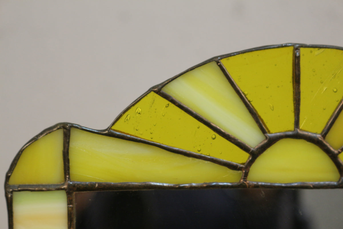 Chartreuse Stained Glass Mirrored Catchall