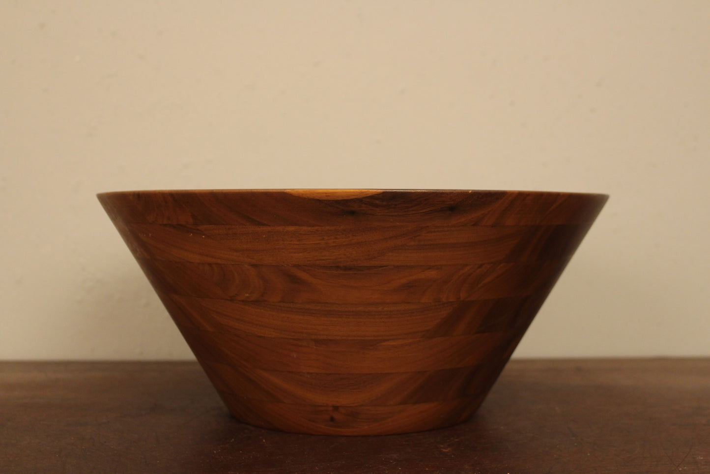 Mid Century Walnut Salad Bowl