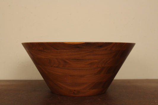 Mid Century Walnut Salad Bowl