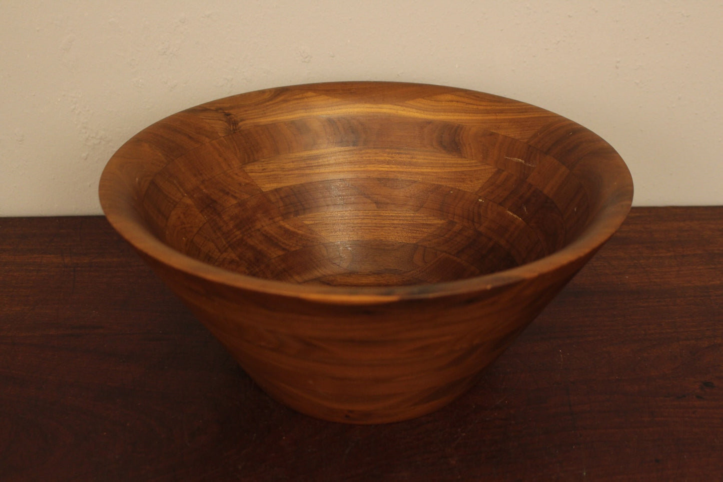 Mid Century Walnut Salad Bowl