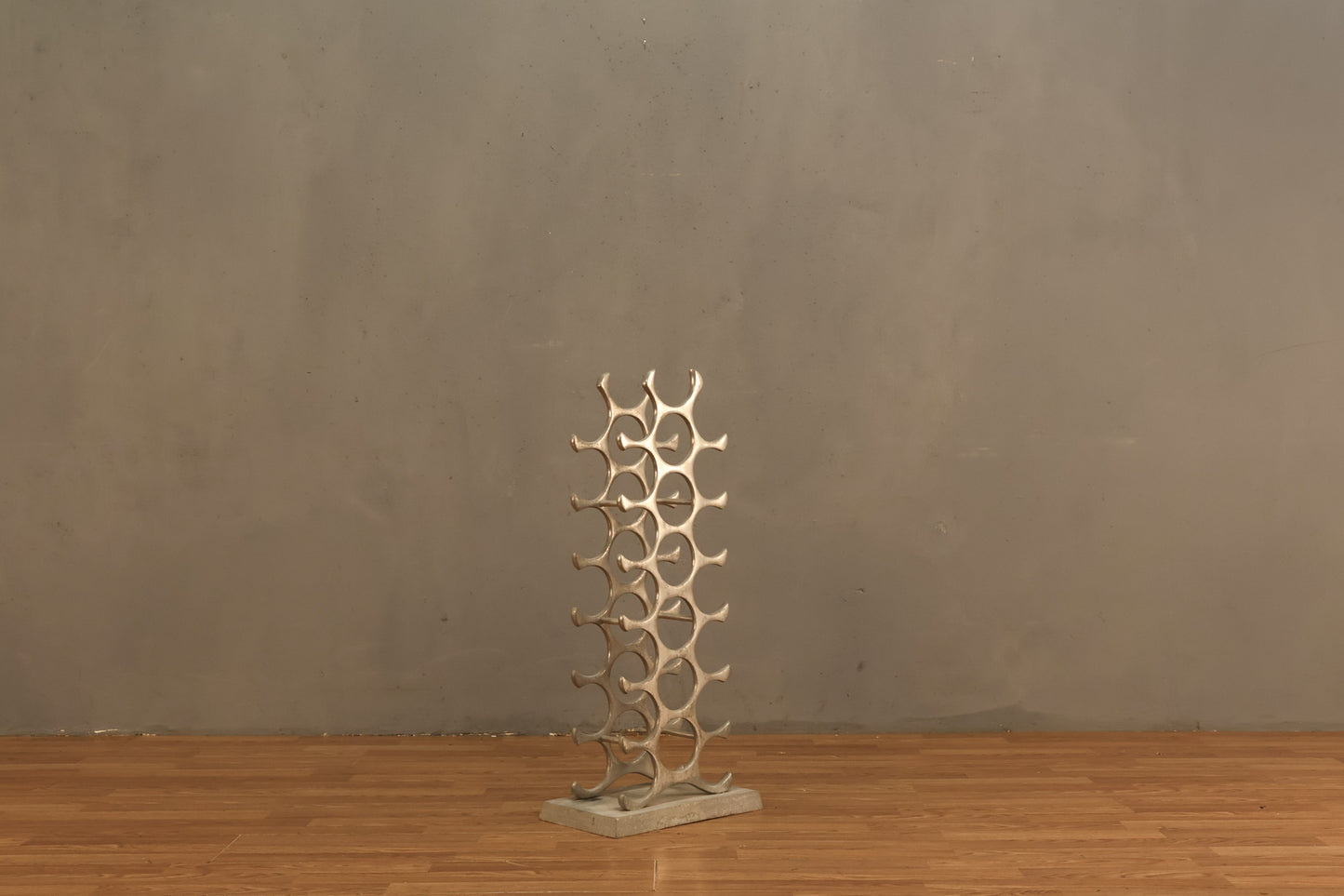 Modernist Standing Steel Wine Rack