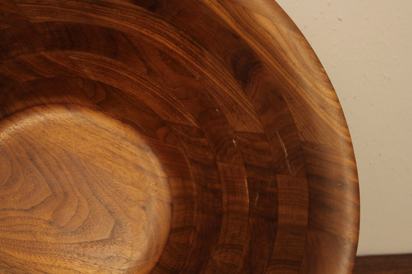 Mid Century Walnut Salad Bowl