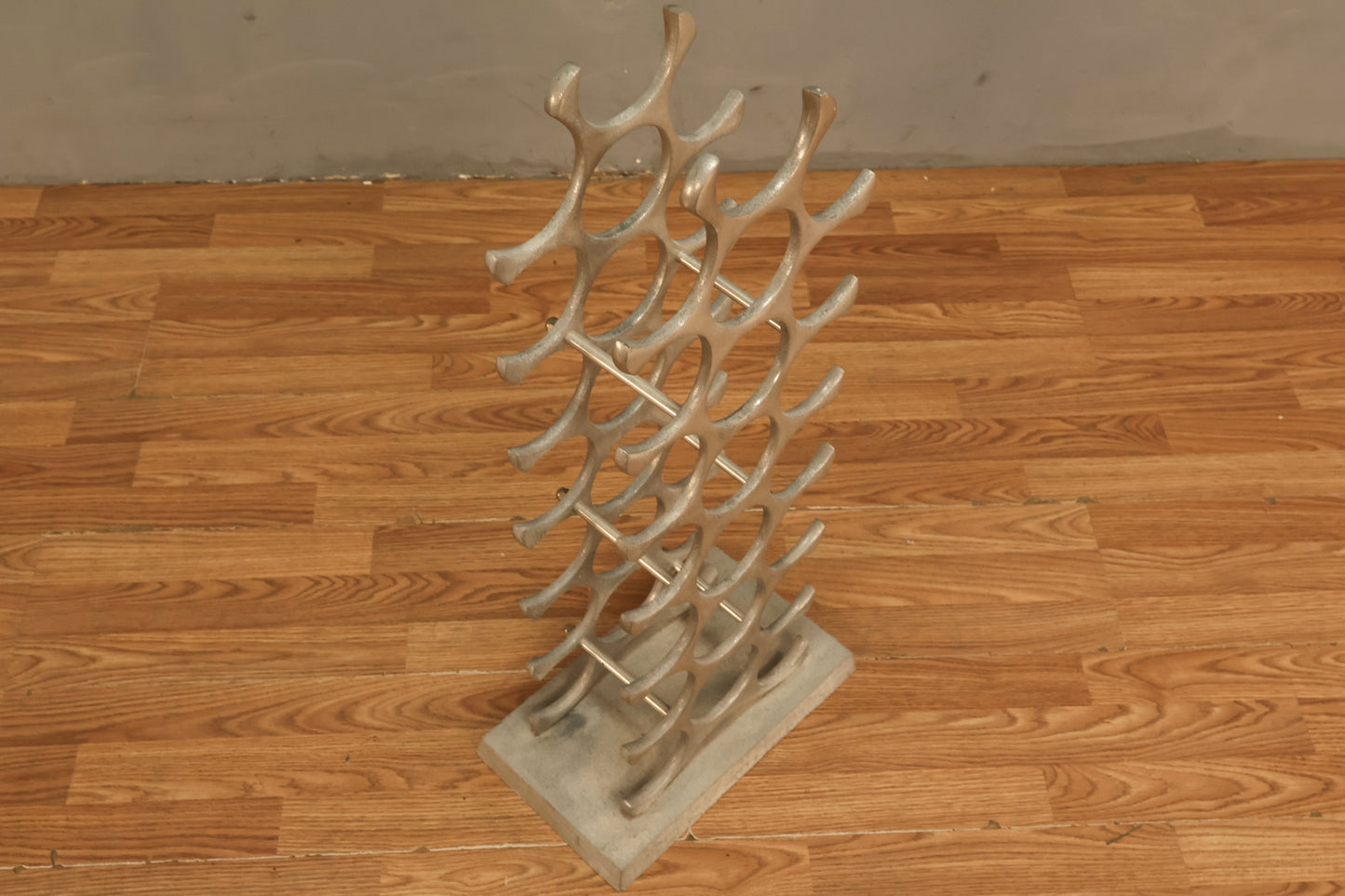 Modernist Standing Steel Wine Rack