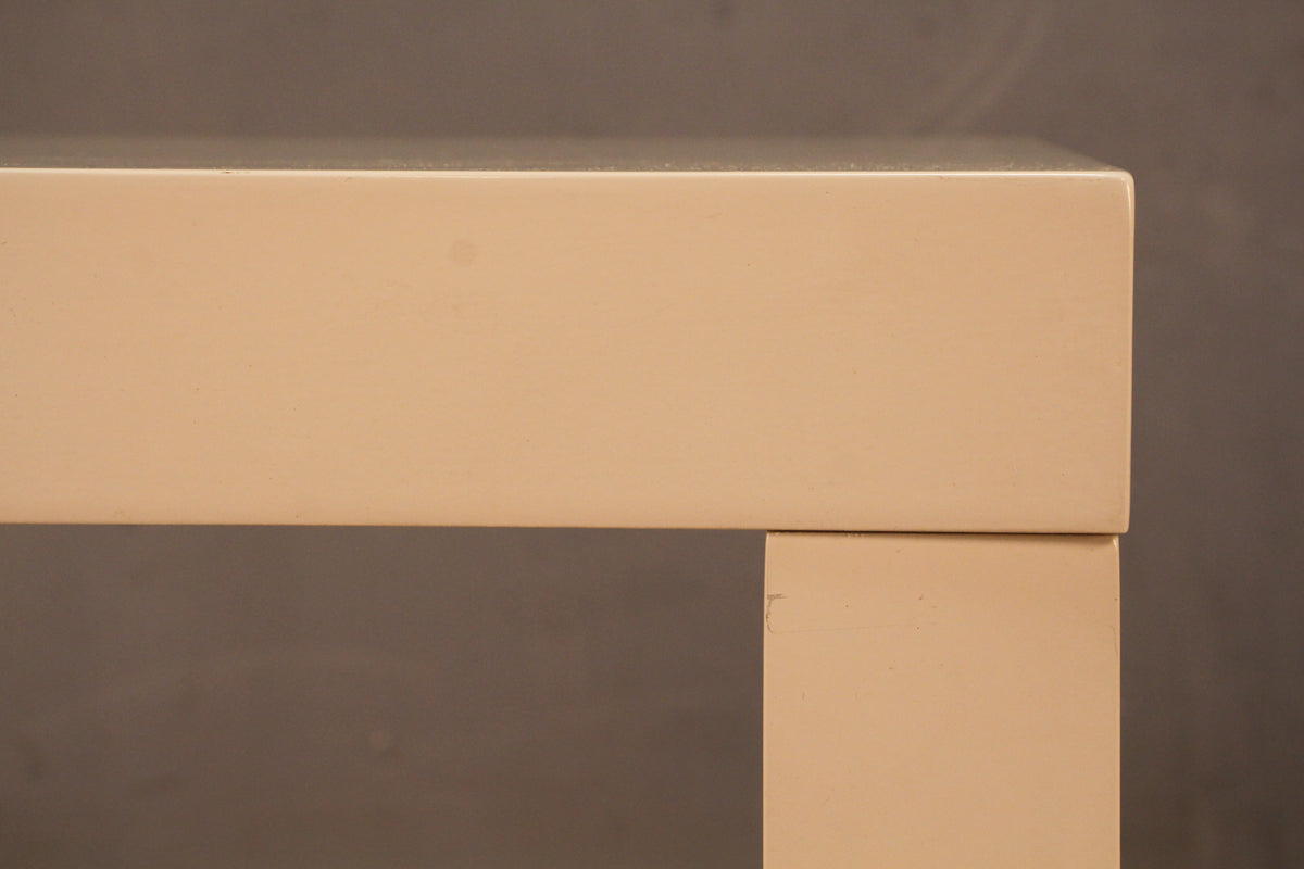 White Lacquer Open Cube Side Table - ONLINE ONLY