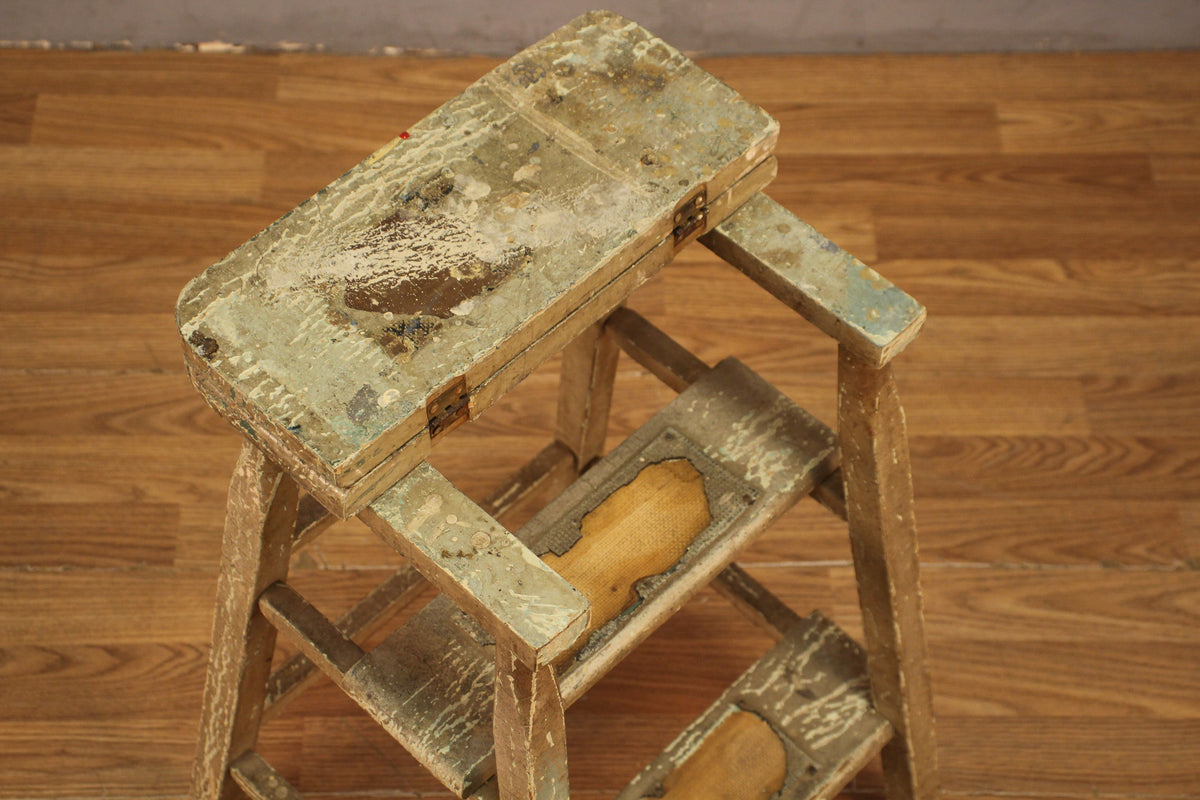 Rustic Flip-Top Stepladder