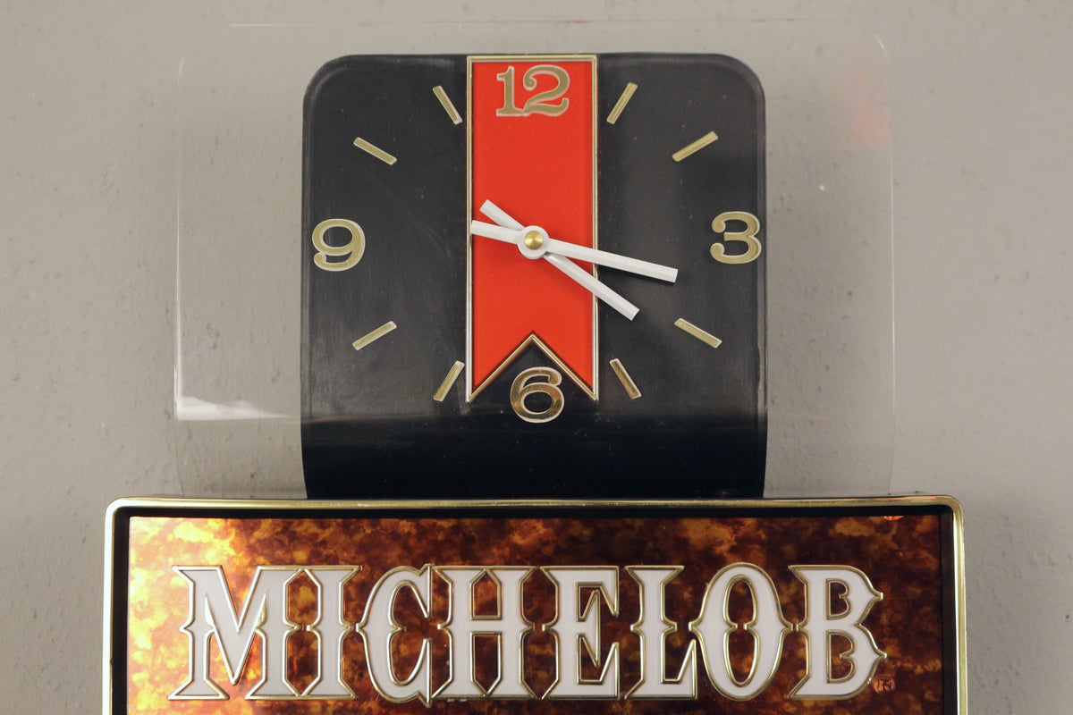 1980s Michelob Illuminated Clock Sign