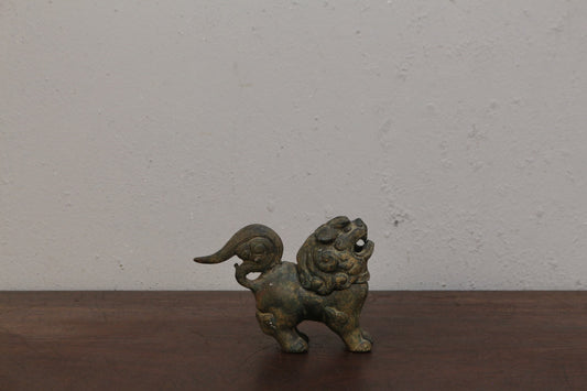 Small Chinese Bronze Lion Incense Burner