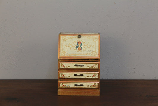 Small Floral Secretary-Style Jewelry Box