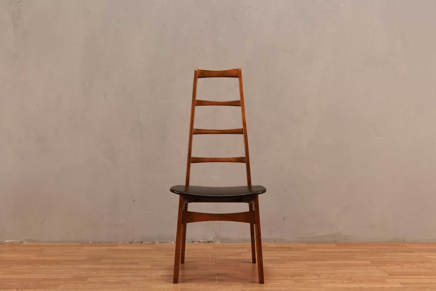 Mid Century Walnut Ladderback Side Chair
