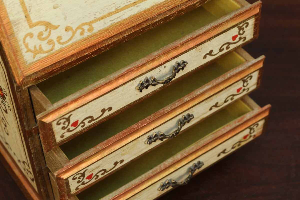 Small Floral Secretary-Style Jewelry Box