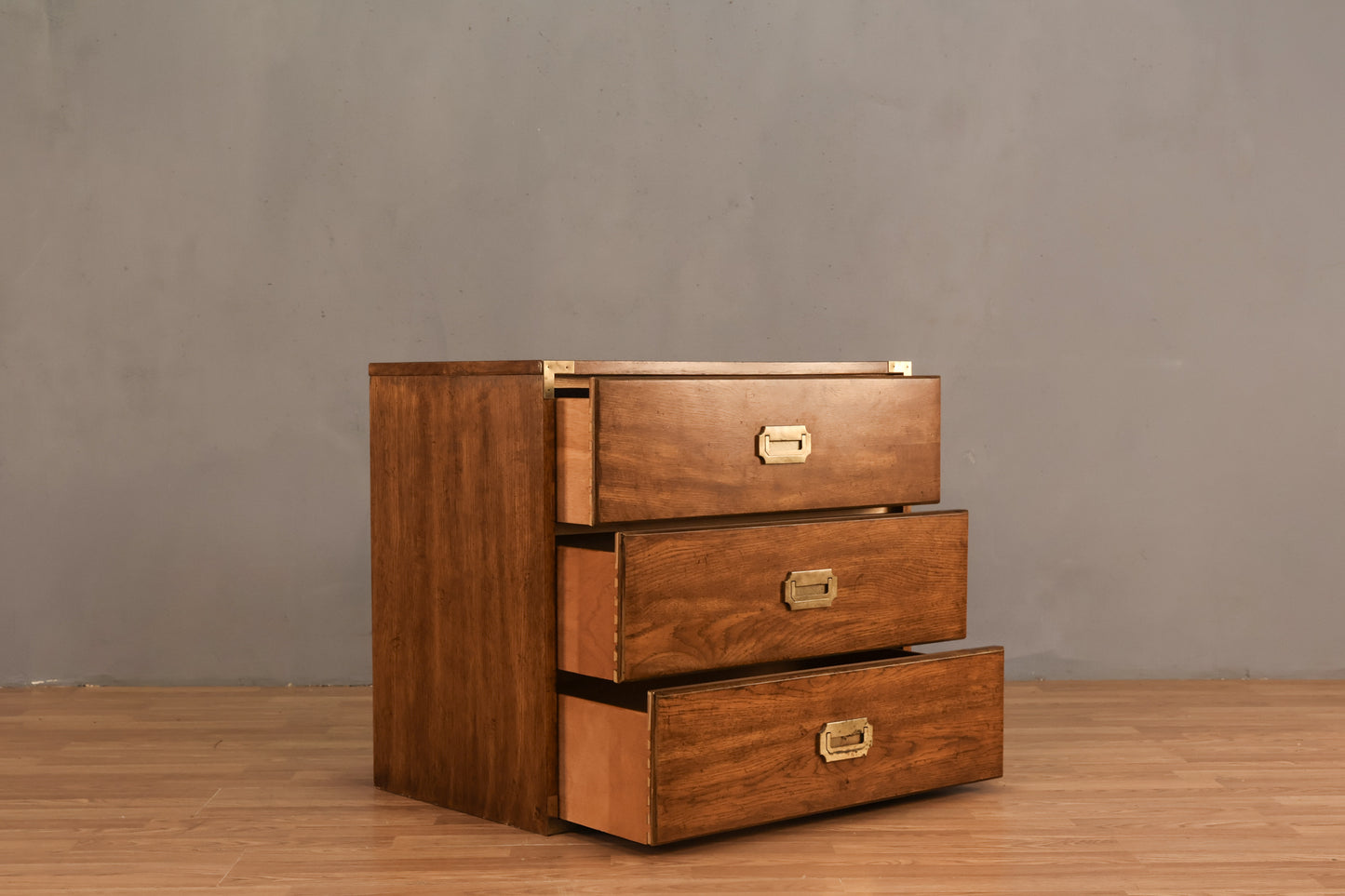 Campaign Speckled 3-Drawer Commode