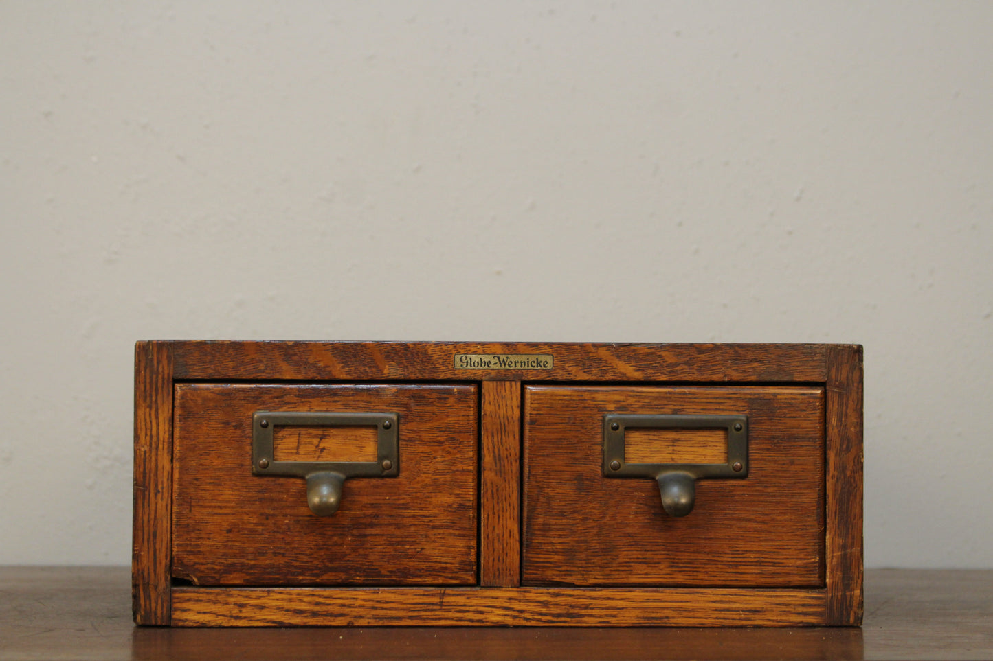 Globe-Wernicke Oak 2-Drawer Organizer