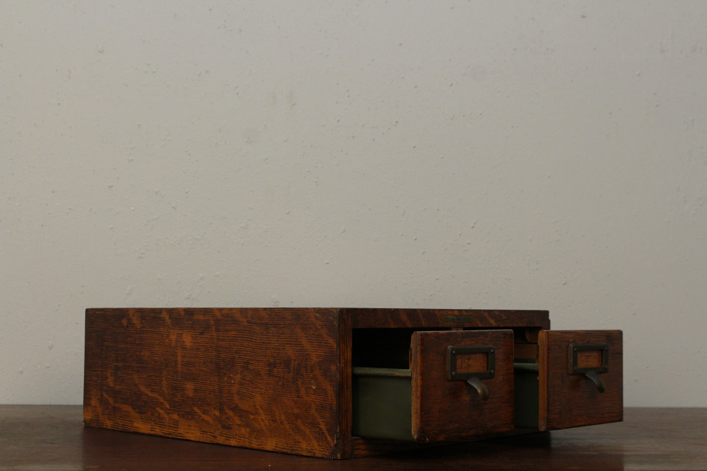 Globe-Wernicke Oak 2-Drawer Organizer