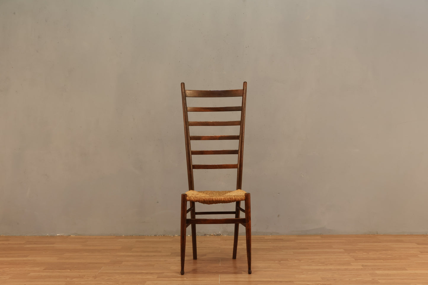 Italian Rush-Seat Ladderback Side Chair