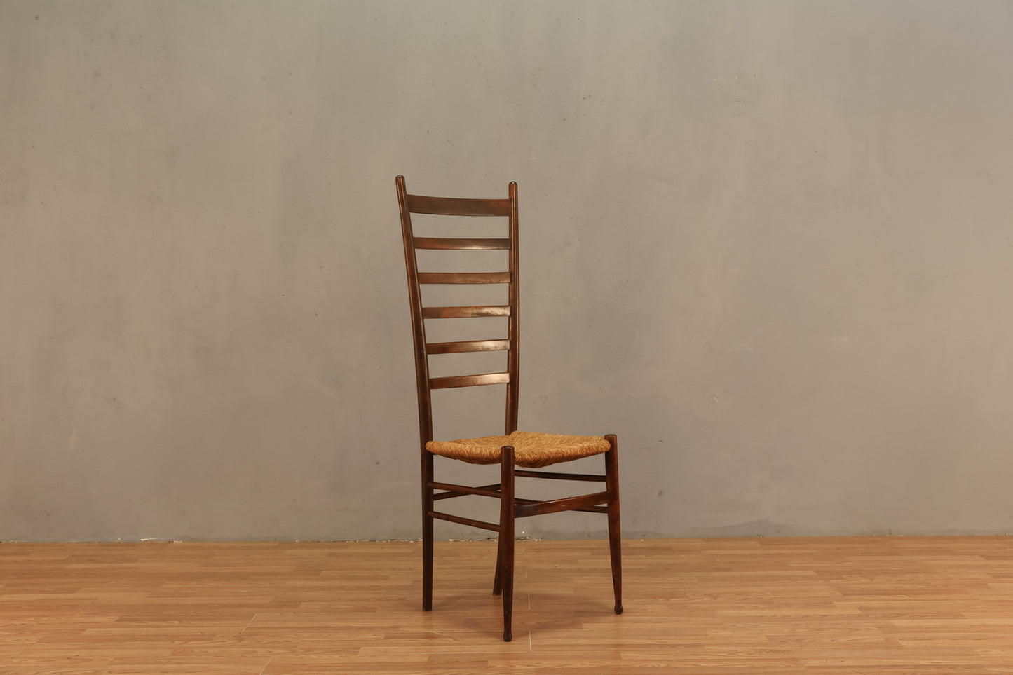 Italian Rush-Seat Ladderback Side Chair