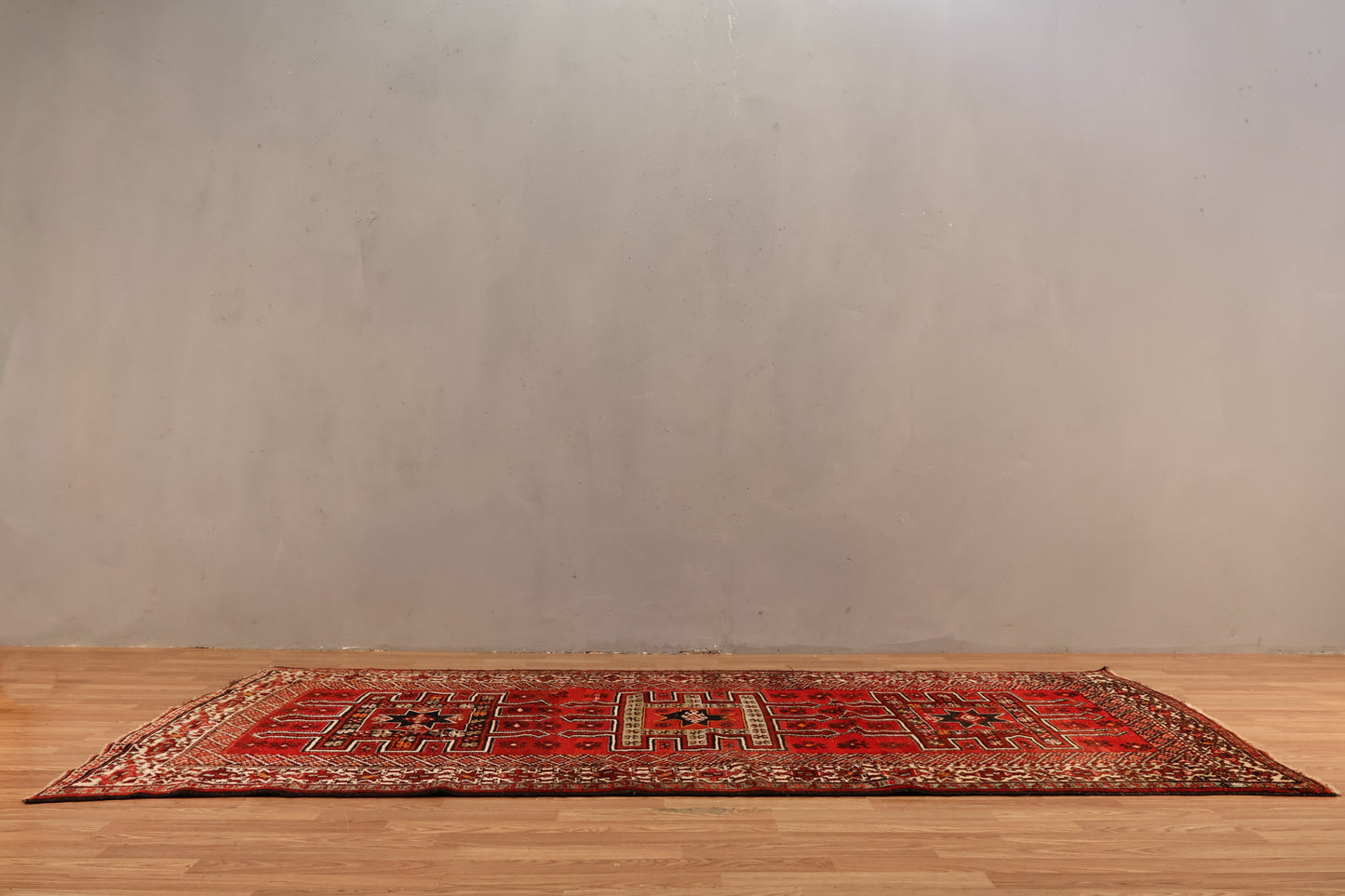 Hand-Knotted Red & Black Rug - ONLINE ONLY