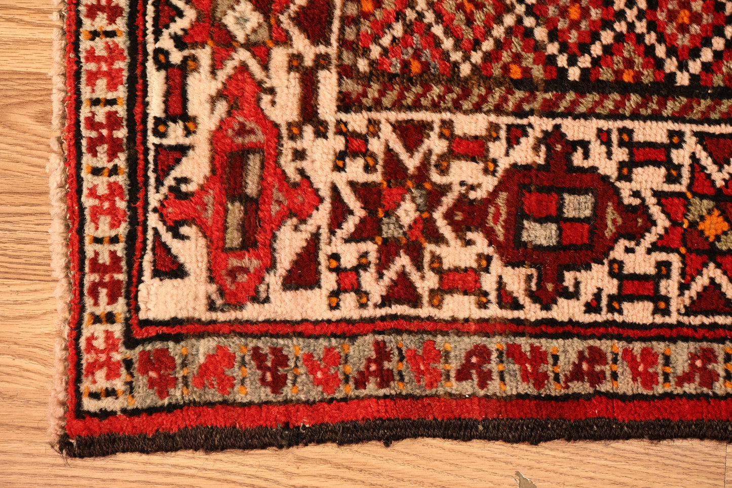 Hand-Knotted Red & Black Rug - ONLINE ONLY