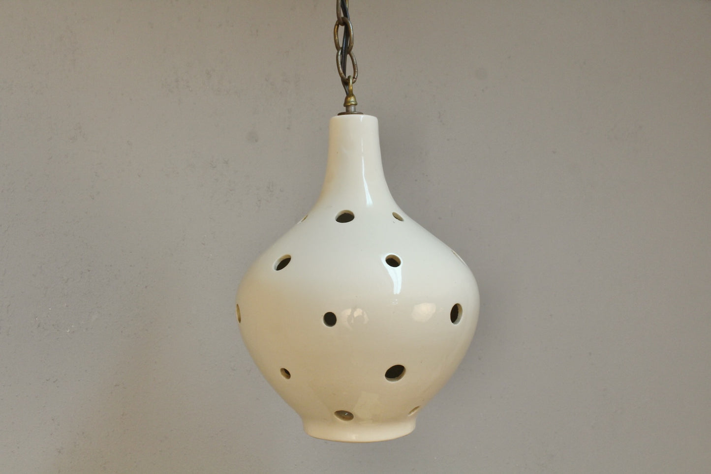White Ceramic Pendant Swag Lamp