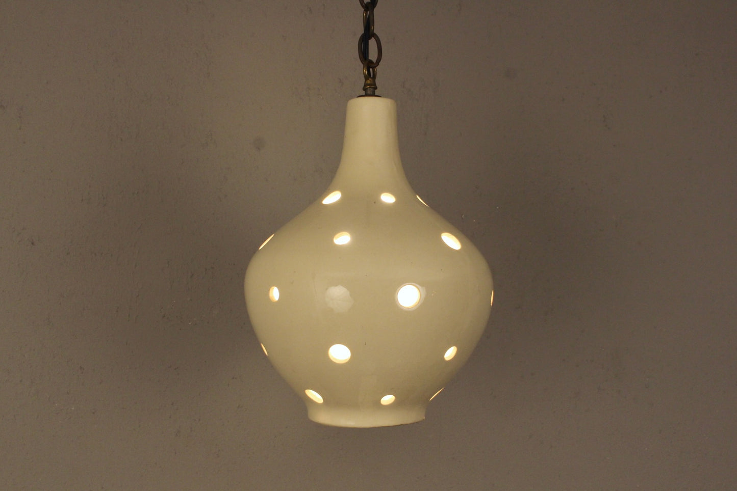 White Ceramic Pendant Swag Lamp