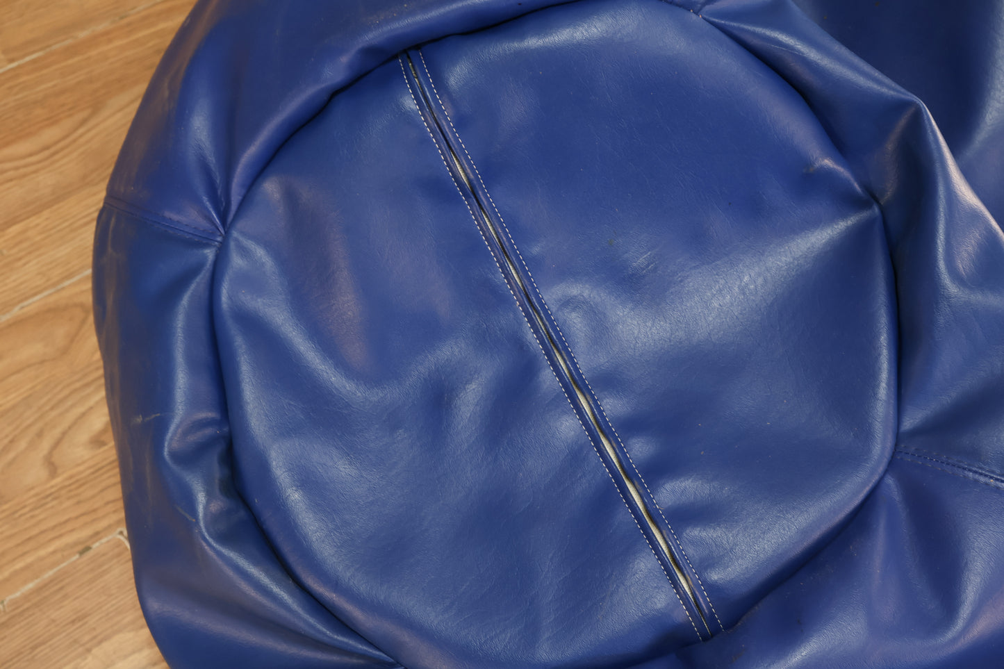 Cobalt Vinyl Bean Bag Chair
