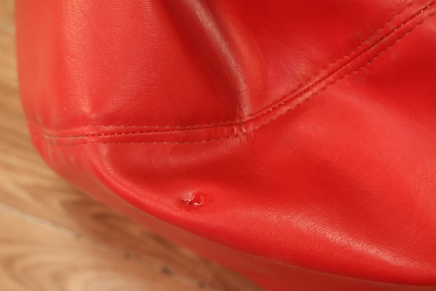 Cherry Vinyl Bean Bag Chair