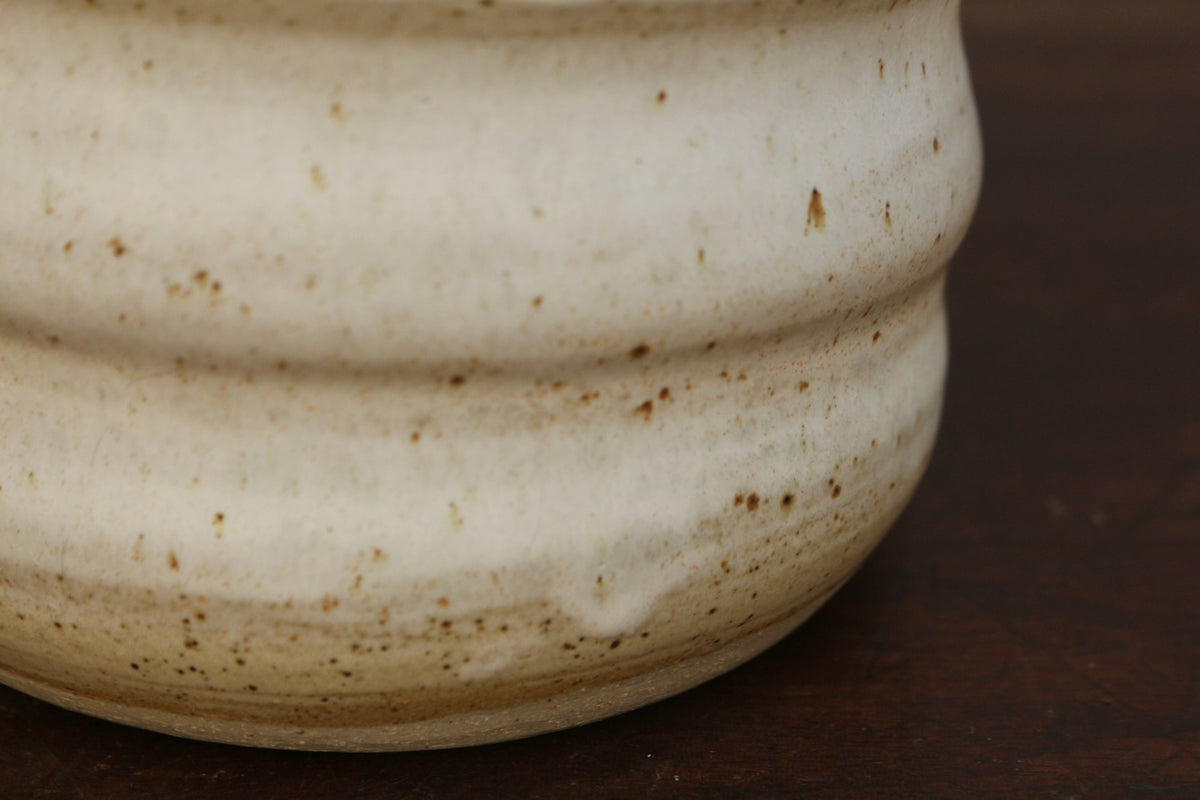 Teal & White Waves Ceramic Vase