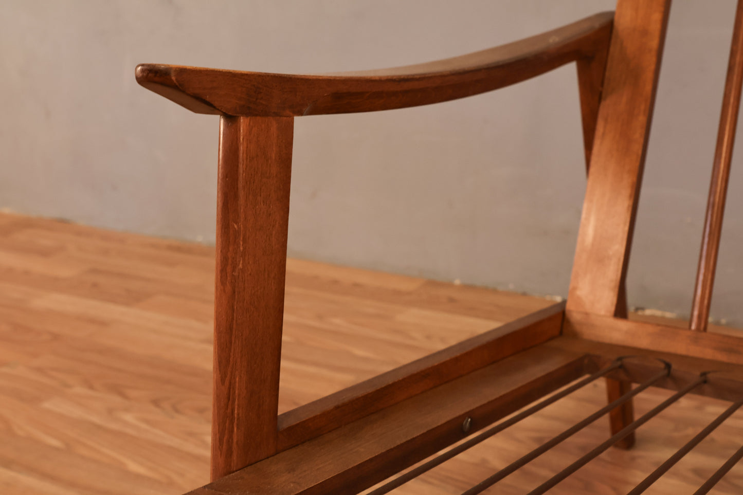 Mid Century Walnut Lounge Chair Frame - ONLINE ONLY