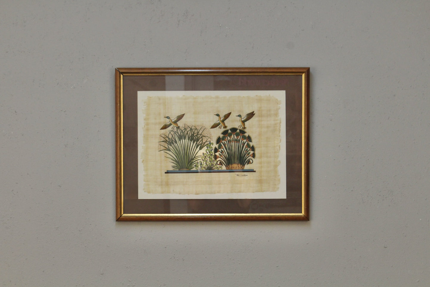 "Mallards in Flight" Papyrus Painting