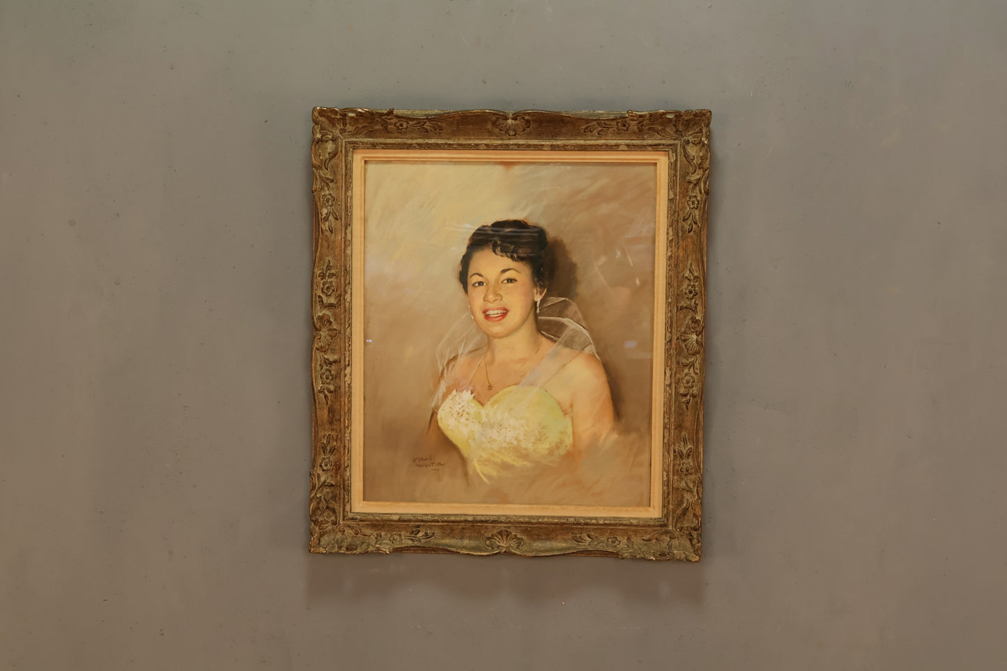 "Portrait of a Woman in Yellow" Painting